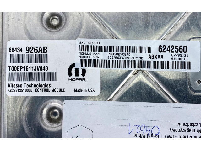 Блок управления двигателем Блок управления 68434926AB   Ram 1500