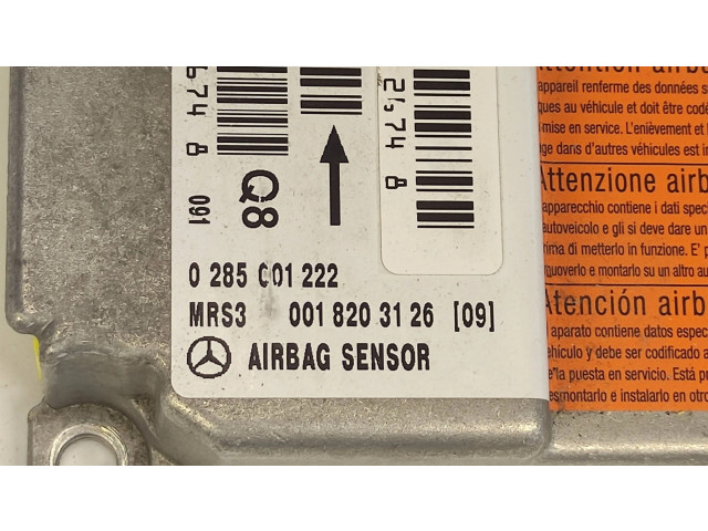 Блок подушек безопасности 0018203126, 0285001222   Mercedes-Benz A W168
