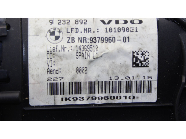 Панель приборов 9379960, 9232892   BMW 1 F20 F21       