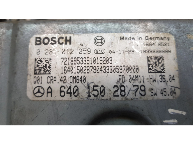 Блок управления двигателя A6401502879, 0281012259   Mercedes-Benz A W169