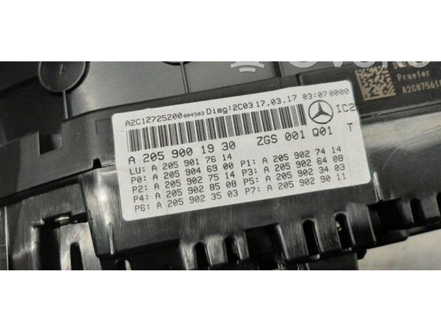 Панель приборов A2059006527   Mercedes-Benz GLC C253       