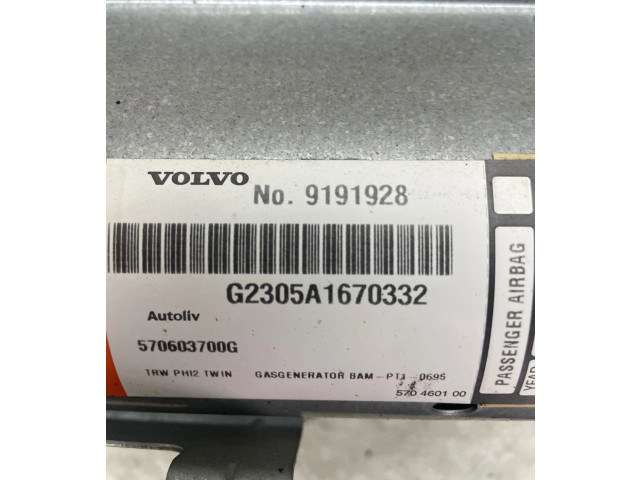 Подушка безопасности пассажира 9191928, 570603700G   Volvo V70