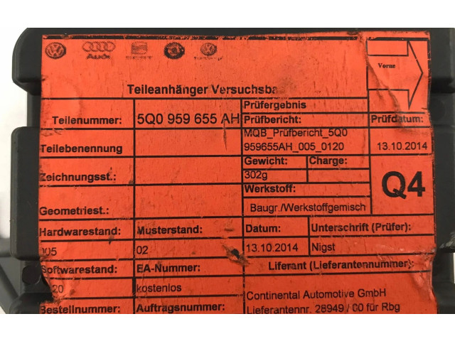 Блок подушек безопасности 5Q0959655AH   Skoda Superb B8 (3V)