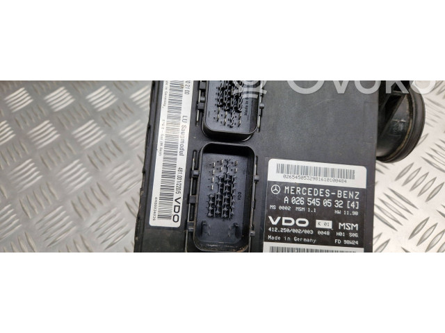 Řídící jednotka A0265450532, A1661402100 Mercedes-Benz A W168 1999