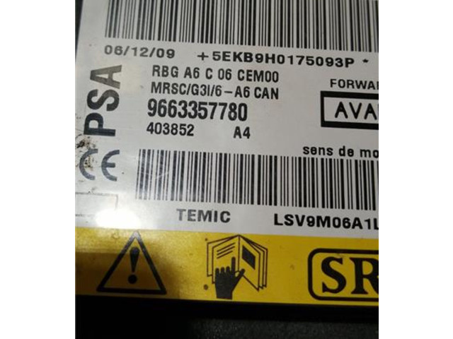 Блок подушек безопасности 9663357780, 9663357780 Citroen C2