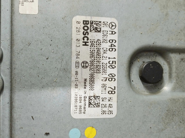 Řídící jednotka A6461500678, 0281013784 Mercedes-Benz Vito Viano W639 2006
