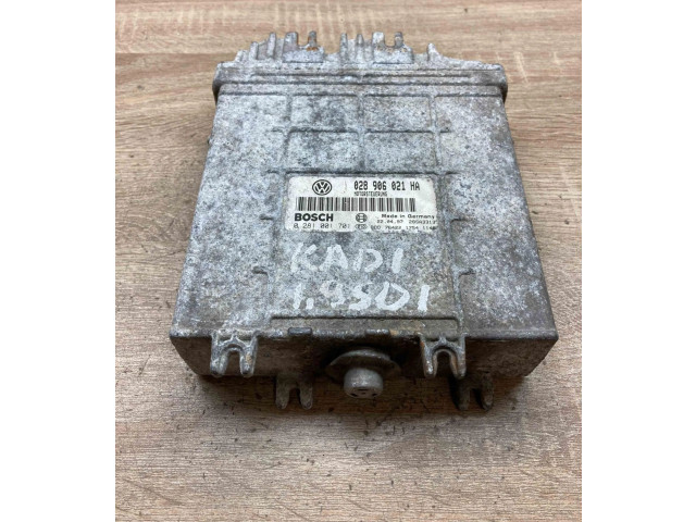 Блок управления двигателем Блок управления 028906021HA, 0281001701 Volkswagen Caddy