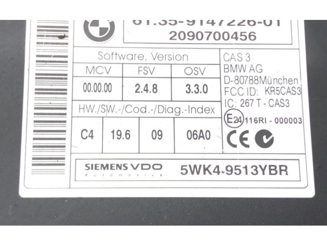 Zámek zadních dveří 9147226 BMW 3 E90 E91 2007