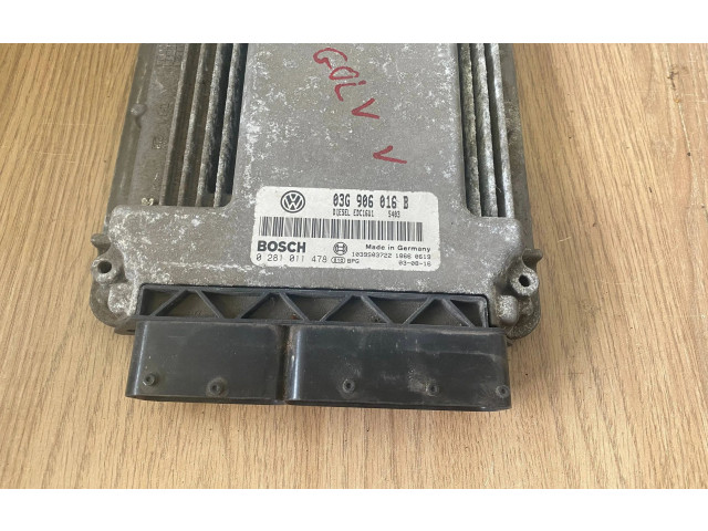 Блок управления двигателя 03G906016B, 0281011478 Audi A2