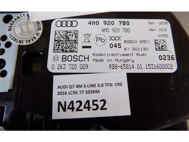 Přístrojová deska  Audi Q7 4M 2016 4M0920780  