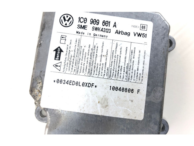 Блок подушек безопасности 1C0909601A, 5WK43123 Skoda Fabia Mk1 (6Y)