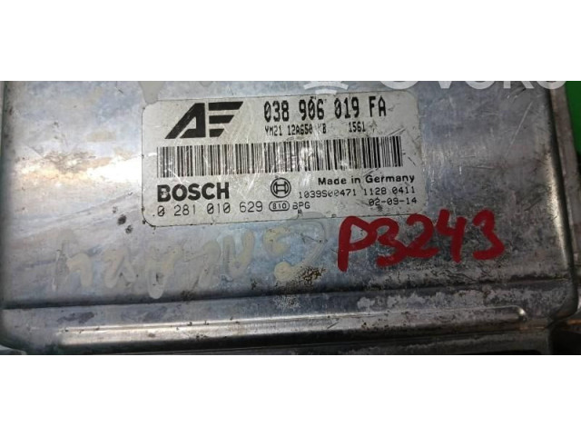 Блок управления двигателем Блок управления 0281010629, 038906019FA Ford Galaxy