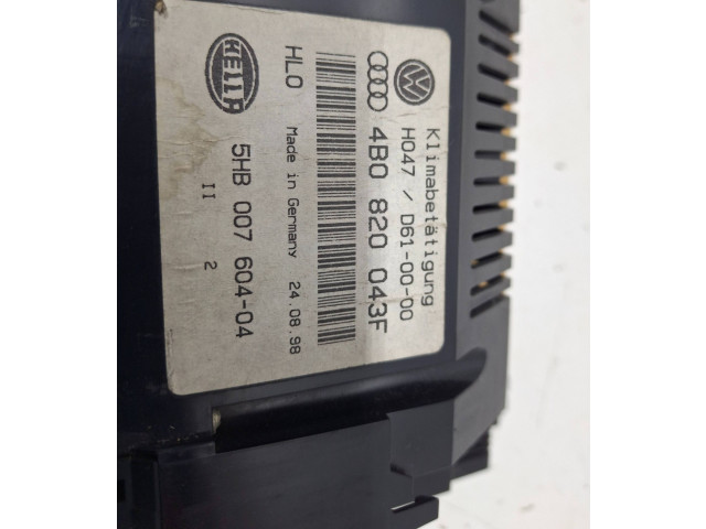 Блок управления климат-контролем 5HB00760404, D610000   Audi A6 S6 C5 4B