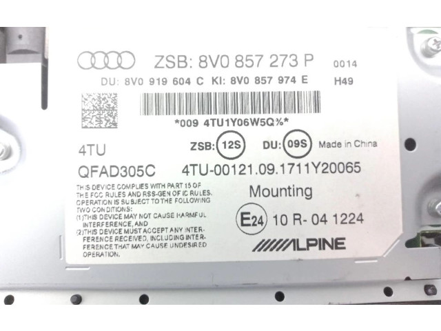 Дисплей 8V0857273P Audi A3 S3 A3 Sportback 8P