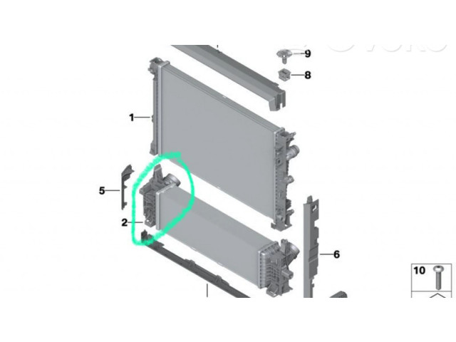 Интеркулер 17518584127, 17118584127 BMW X5 G05 0.0