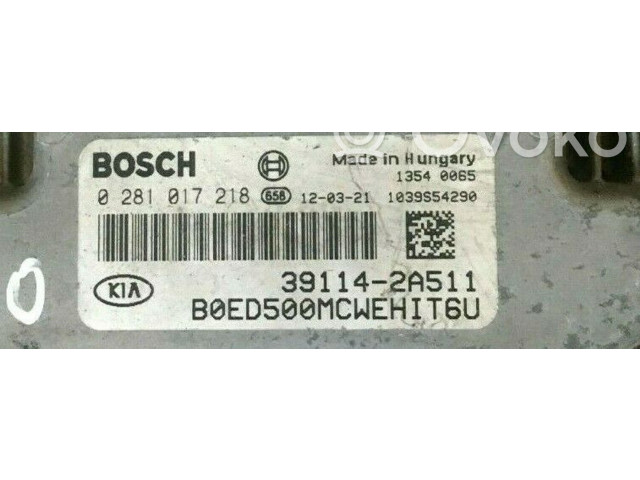 Блок управления двигателя 0281017218, 391142A511   KIA Ceed