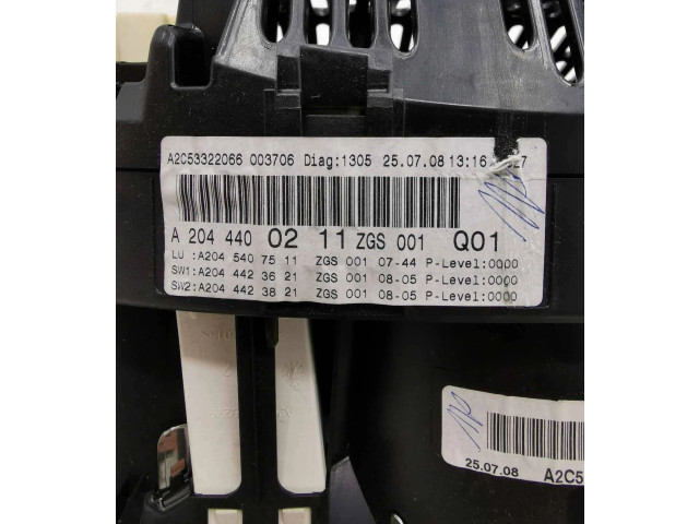 Панель приборов A2044400211, A2044400211 Mercedes-Benz GLK (X204)