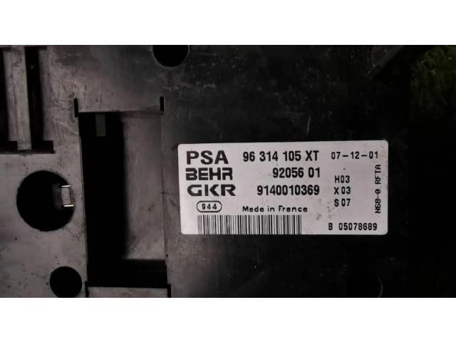 Блок управления климат-контролем 96314105XT, 9140010369 Citroen Xsara Picasso
