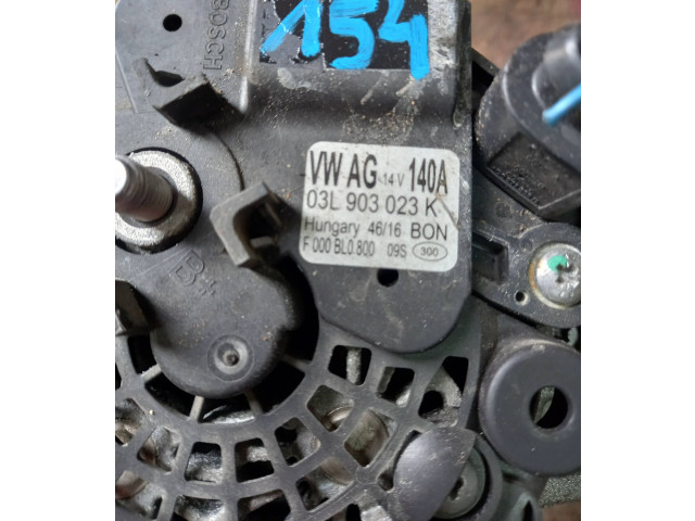 Генератор 03L903023K, F000BL0800 Audi A3 S3 8V