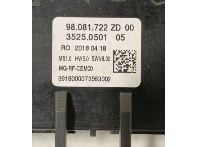 Блок управления кондиционера воздуха / климата/ печки (в салоне) 98081722ZD, 35250501   Peugeot Expert