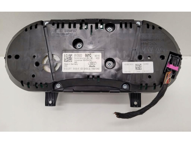 Панель приборов 8V0920861C Audi A3 S3 8V