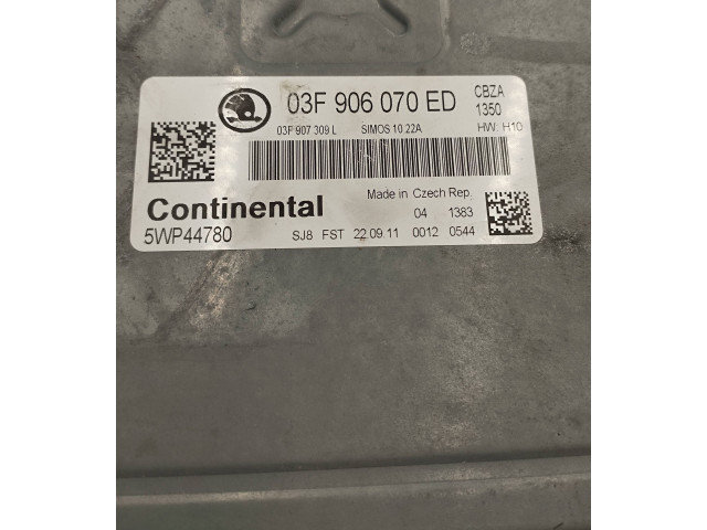 Блок управления двигателя 03F906070ED, 03F907309L Skoda Fabia Mk2 (5J)