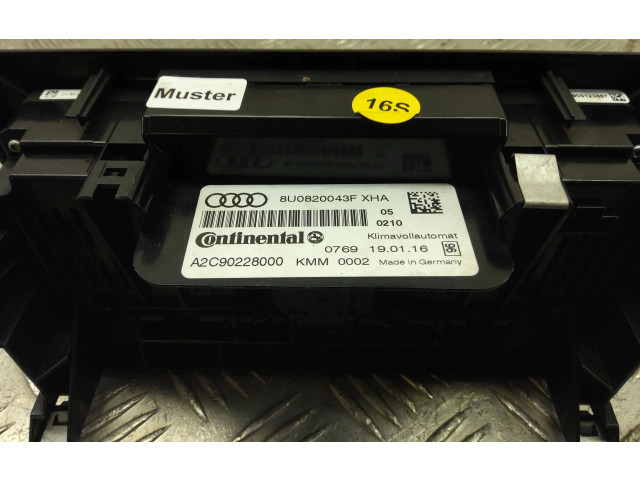 Блок управления климат-контролем 8U0820043F, A2C90228000   Audi Q3 8U