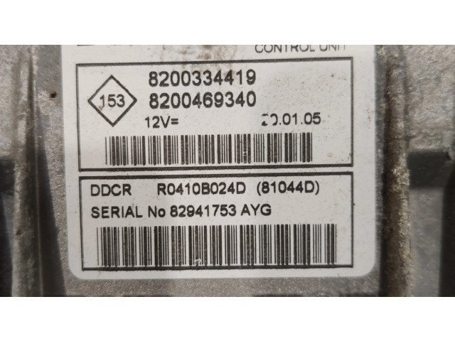 Комплект блоков управления 8200334419, 8200033233   Renault Megane II