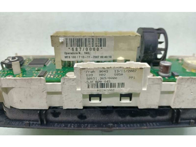 Модуль блока управления кондиционером 5J0820045 Skoda Fabia Mk1 (6Y)