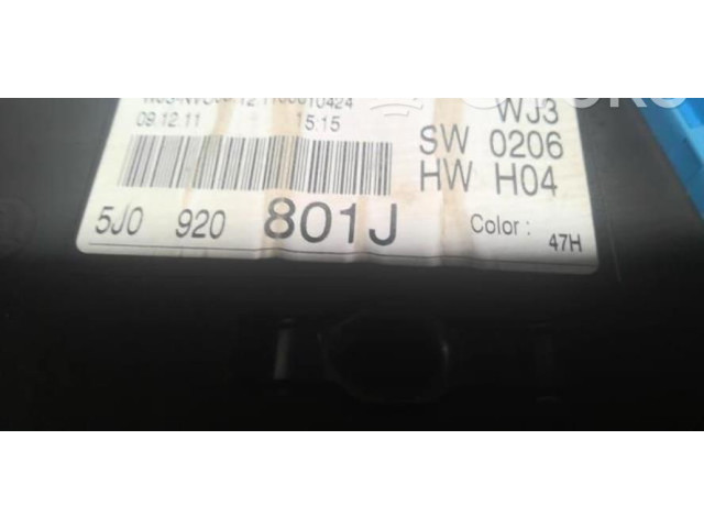 Панель приборов 5J0920801J Skoda Fabia Mk2 (5J)
