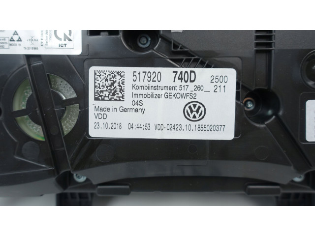 Панель приборов 517920740D, 517920740D Volkswagen Golf Sportsvan