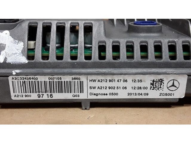 Дисплей A2129009716, A2129025106 Mercedes-Benz E W212