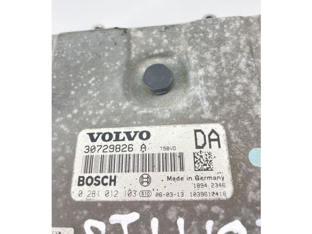 Блок управления двигателем Блок управления 30729826A, 0281012103   Volvo V70