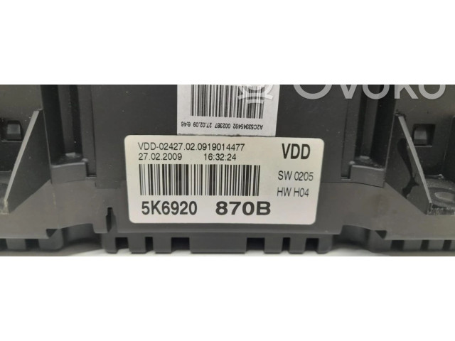 Панель приборов 5K6920   Volkswagen Golf VI       