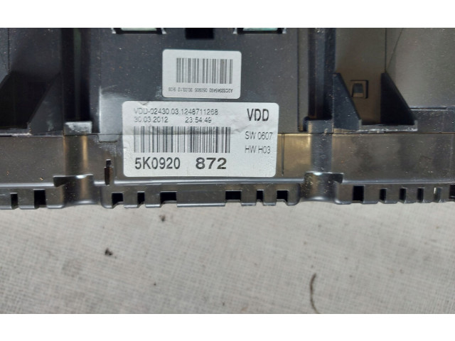 Панель приборов 5K0920872 Volkswagen Golf Plus