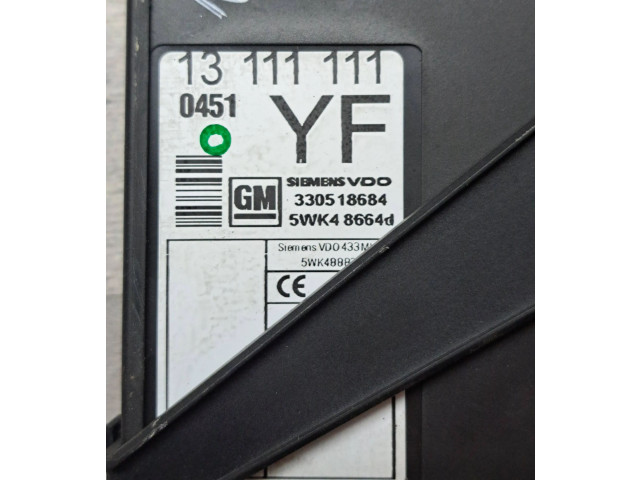 Блок комфорта 330518684, 5WK48664   Opel Meriva A   