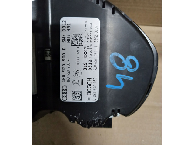 Přístrojová deska Audi A8 S8 D4 4H 2010 4H0920900D, 4H0920900D