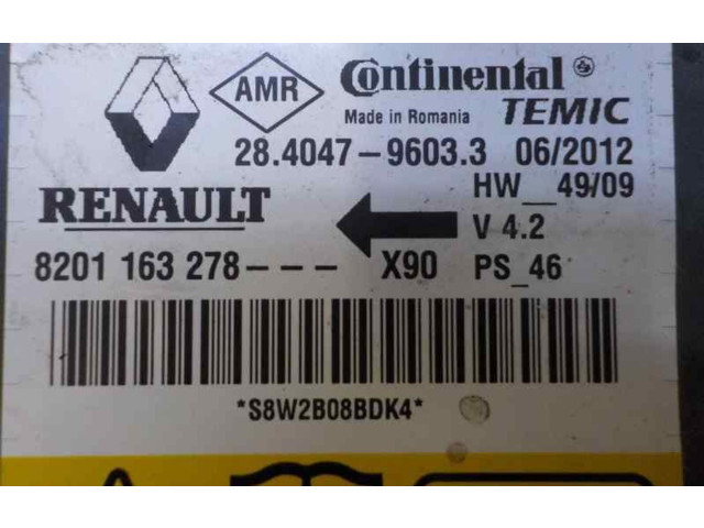 Блок управления надувных подушек 8201163278, 8201163278   Dacia Logan II