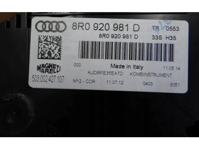 Панель приборов 8R0920981D Audi Q5 SQ5