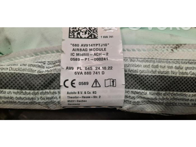 Боковая подушка безопасности 6VA880741D   Skoda Fabia Mk4 (6VA)