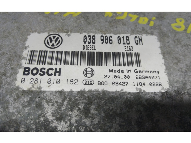 Комплект блоков управления 038906018GN, 0281010182   Skoda Octavia Mk1 (1U)