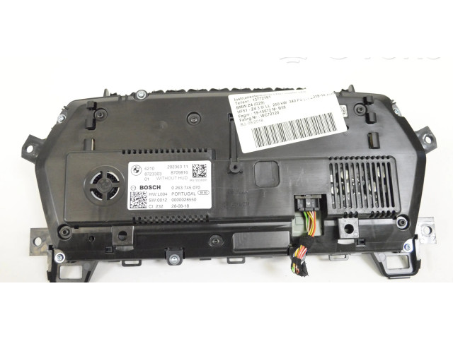 Панель приборов 0263745070, 8723303   BMW Z4 g29       