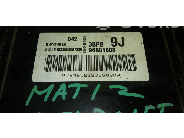 Блок управления двигателя 5WY5451B, 96801808   Chevrolet Matiz