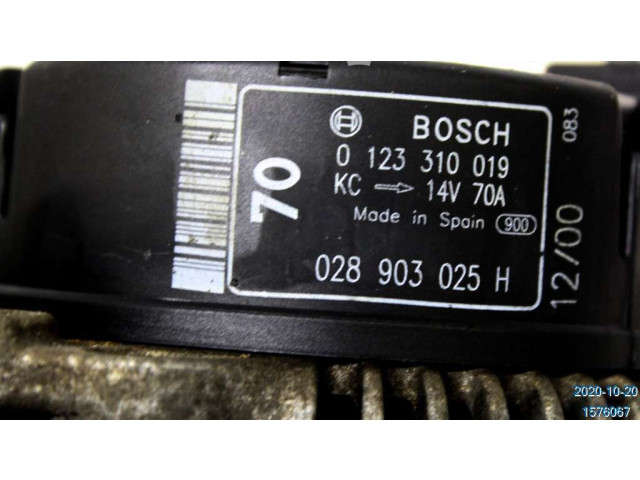 Генератор 028903018X, 0123310019 Volkswagen Caddy