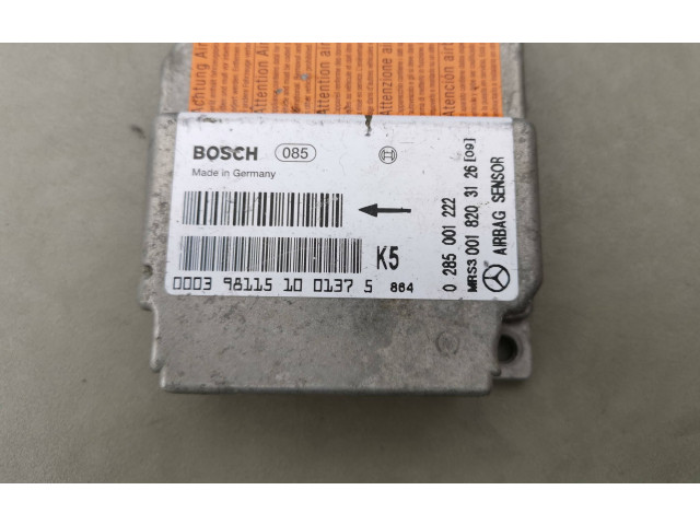 Блок подушек безопасности 0285001222, 0018203126   Mercedes-Benz A W168