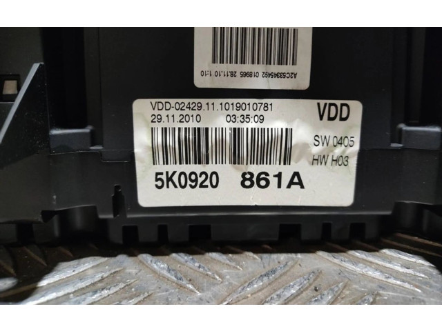 Панель приборов 5K0920861A Volkswagen Golf VI