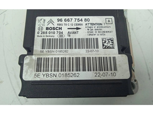 Блок подушек безопасности 9666775480, CENTRALITAAIRBAG Peugeot 3008 I