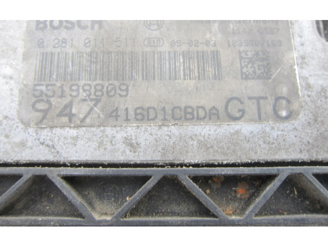 Блок управления двигателя 55198809, 0281011511   Alfa Romeo GT