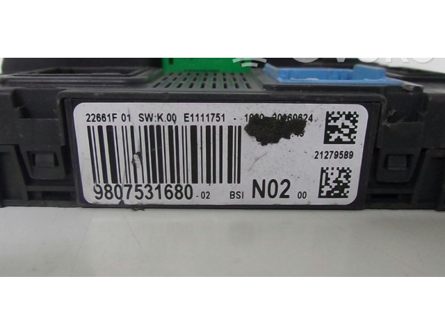 Блок управления 9807531680   Citroen C-Elysée