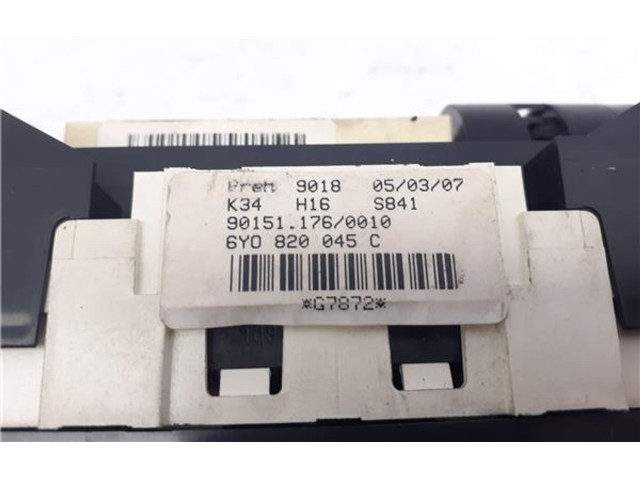 Блок управления климат-контролем 6Y0820045C, 901511760010 Skoda Fabia Mk1 (6Y)